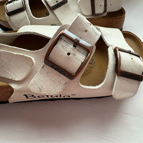 *Birkenstocks Women’s Size 38 US 7 White Leather - Picture 2 of 15